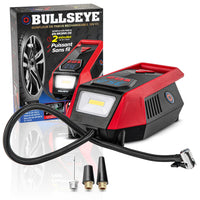 Bullseye - Gonfleur de pneu 12 V CC avec manomètre numérique-Gonfleur de pneus Bullseye 12 V CC : gonflez les pneus de votre voiture (de 24 psi à 24 psi) en moins de 2 minutes, offrant une solution rapide pour le gonflage des pneus d'urgence ou l'entretien de routine, afin que vous puissiez rapidement vous mettre en route