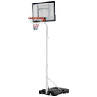 Soozier – Panier de basketball portatif avec panneau de 32,3 po-Cadre en acier solide avec panneau arrière en PC – solide et durable 

