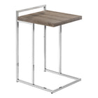Monarch Specialties - 3638 Table D'Appoint - 25 po H/Taupe Fonce/Metal Chrome-1