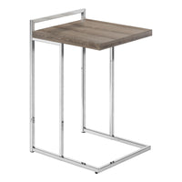 Monarch Specialties - 3638 Table D'Appoint - 25 po H/Taupe Fonce/Metal Chrome-1