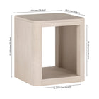 Hudson&Canal - Table d'appoint carrée Kellan (50 cm de largeur) - Blanc aulne-9