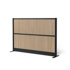 Luxor - Mur modulaire 70 x 48 - Lattes de bois dans un cadre noir-Crée une intimité semi-permanente dans les espaces partagés