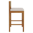 Modway - Eleni Terrasse extérieure Bois de teck Tabourets de bar Ensemble de 2 - Voile-Assemblage simple