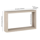 Hudson&Canal - Console Kellan , 132 cm de largeur, blanc aulne-9