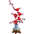 LEGO - Creator Botanicals Icons Fleur de Prunier - 327 Pièces-Fleur de prunier dans un pot bleu pastel et doré sur un socle effet bois