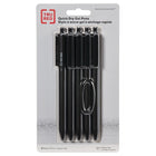 TRU RED - Stylos à encre gel rétractables à séchage rapide - 0,7 mm - Noir - Paquet de 5-Encre noire à débit fluide qui permet une écriture large et nette