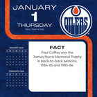 Turner Sports - 2026 Oilers D'edmonton Calendrier de Bureau Boîte Quotidiennement - 13,7 cm L x 13,7 cm H - Anglais-Page bonus avec les mois de septembre à décembre 2025