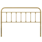 Modway - Sage Métal Tête de lit complète, Or-Hauteur ajustable
