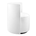 Modway - Della Performance Velvet Tissu Chaise pivotante - Blanc-Rembourrage en mousse dense