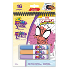 Crayola - Tablette d'activités réutilisable Colorie et efface, Spidey et ses amis extraordinaires-Comprend 8 pages d'activités (13,5 cm x 18,9 cm) recto-verso réutilisables et 3 marqueurs lavables