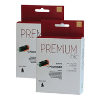 Premium Ink - Canon PGI-250XL Noir Alternatif Paq. de 2 - Noir - Rendement élevé-Couleur: Noir