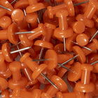 JAM Paper - Punaises colourées - orange - paquet de 100-Gardez vos travaux scolaires, vos travaux de bureau, vos projets artistiques et visuels organisés avec des punaises colourées !