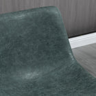 HOMCOM - Tabourets de bar hauteur comptoir avec dossier - vert foncé - paquet de 2-Couleur : vert foncé