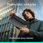 Logitech - Keys-To-Go 2, clavier Bluetooth portable pour tablette avec coque intégrée - Graphite-Ce petit clavier sans fil est doté de touches à charnières parfaitement espacées pour une expérience de frappe aisée et confortable