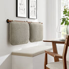 Modway - Anela Fixé au mur Chenille recouverte Tête de lit King Size, Noix d’avoine-Oreiller rembourré