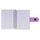 Pep Rally - Mini carnet à boutons-pression - 3,07 l x 4,13 po H - Bohémien doux - Bilingue-Se glisse parfaitement dans un sac à dos ou un sac à main