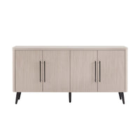 Manhattan Comfort - Jodie 64,6 po Buffet Moderne d’Inspiration Mid-Century - Chêne Blanchi-Buffet et enfilade de style milieu du siècle pour salle à manger et salon