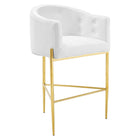Modway - Savour Touffe Performance Velvet Tabouret de bar - Blanc-Tabouret de bar à table à touffes