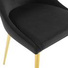 Modway - Viscount Accent moderne Performance Velvet Chaise à manger - Noir-9