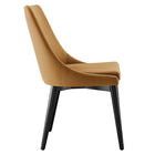 Modway - Viscount Accent Performance Velvet Chaises de salle à manger Ensemble de 2 - Cognac-Capacité du poids de la chaise : 300 lbs.