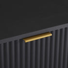 Manhattan Comfort - Ensemble de 2 tables de chevet modernes DUMBO 20,07" à 1 tiroir - Noir-Hauteur des pieds : 15 cm