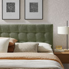 Modway - Lily Rembourré Tête de lit King Size, Feuille-Rembourrage en mousse dense