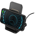 OtterBox - Support de charge sans fil pliant de 15 W - Noir crépuscule-L'anneau d'or sur le coussin indique une charge sans fil rapide et un placement de téléphone infaillible