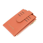 Champs - Porte-cartes Yoga Iconic - Tan-Fermeture à bouton-pression avant