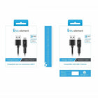Blu Element – Câble de chargement/synchronisation USB-C tressé, 6 pi, noir (B6TCBK)-USB 2.0 pour une synchronisation rapide