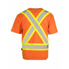 Forcefield - T-shirt de sécurité à manches courtes, orange, grand-Col rond, manches courtes avec poche poitrine. Taille : Grand