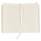JAM Paper - Petit carnet à couverture rigide avec élastique - 100 feuilles lignées - 3 3/4" x 5 5/8" - Blanc-Quantité : vendu à l'unité | 100 pages papier lignées/lignées.