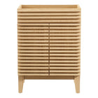 Modway - Render 24" Armoire de toilette de salle de bain (lavabo non inclus) - Chêne-Style moderne du milieu du siècle