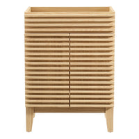 Modway - Render 24" Armoire de toilette de salle de bain (lavabo non inclus) - Chêne-Style moderne du milieu du siècle