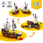 LEGO - Creator Le bateau pirate emblématique-Construisez et jouez avec 3 ensembles : un bateau pirate, un château ou des bateaux jumeaux