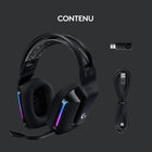 Logitech - Casque gaming sans fil LIGHTSPEED G733 avec bandeau de suspension - Noir-Bénéficiez d’une immersion totale dans vos jeux grâce à une clarté à couper le souffle pour chaque signal audio