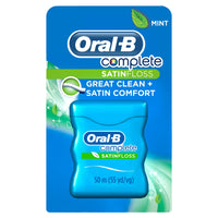 Oral-B - Fil dentaire complet SatinFloss Comfort Grip - Menthe - 50m-La soie dentaire procure une vive sensation de menthe fraîche
