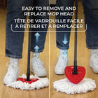 Vileda - Recharge EasyWring - Blanc - Paquet de 2 - Rouge-Nettoyez facilement les coins grâce à la tête triangulaire