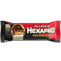 Allmax - Barres protéinées Hexparo Bars aux pépites de chocolat et à la pâte à biscuits - 54 g-Barre protéinée Allmax Hexapro, pâte à biscuits aux pépites de chocolat, 54 g