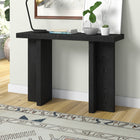 Hudson&Canal - Console Dimitra 42" L - Grain noir-Finition en grain noir aspect bois