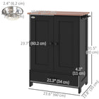 PawHut - Station d’alimentation pour chien avec rangement, panneau réglable, crochets - noir-La grande surface supérieure peut être utilisée pour un rangement supplémentaire ou pour l’exposition 