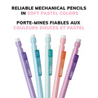 BIC - Porte -mines Extra Douce -0,7mm - pastel - Paquet de 24-La mine noire à ecriture fluide est ideale pour les cours, les epreuves uniques et la rentree des classes