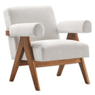 Modway - Lyra Tissu Fauteuil - Tissu ivoire - Ensemble de 2-Tissu tissé en bruyère