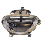 Seven Days - Sac à Dos Pour Ordinateur Portable Jusqu'à 15.6 po avec RFID - Olive-Accents en cuir végétal noir et accessoires noirs