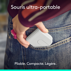 Logitech - Mobi Fold, souris de voyage ultraportable, petite et légère - Graphite-Souris confortable et compacte : 22 % de tensions musculaires en moins par rapport à l’utilisation du pavé tactile d’un ordinateur portable