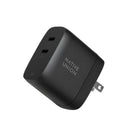 Native Union - Chargeur Mural 67W PD GaaN - Noir-Débloquez l'alimentation électrique pour les ordinateurs portables, tablettes, téléphones, stations météo de type C et bien plus encore. Chargez jusqu'à 2 appareils à la fois avec 2 ports USB-C