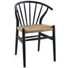 Modway - Flourish Fuseau Fauteuil d’appoint de salle à manger Ensemble de 2 - Noir-Comprend des calottes de pied en plastique