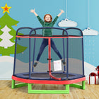 Outsunny - Trampoline robuste 7 pi pour enfants, jouets d’extérieur - rouge-Fermeture éclair pour un accès facile au trampoline 