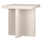 Hudson&Canal - Table d'appoint carrée Elna de 56 cm de largeur, , blanc aulne-Le plateau de table a une capacité de poids de 30 lb
