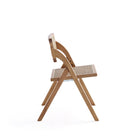 Manhattan Comfort - Lot de 2 chaises pliantes de salle à manger Lambinet 53 cm style industriel chic - Nature-Doté de capacités de pliage Parfait pour être rangé lorsqu'il n'est pas utilisé