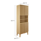 Modway - Render Grand Armoire de rangement de salle de bain in Chêne-Construction en panneaux de particules